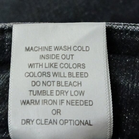 Flying Monkey Jeans 28 Button Fly Mid Rise Slit Flare Distressed Black Stretch - Picture 10 of 10